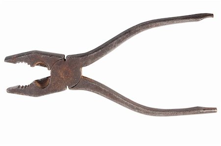 simsearch:400-05208356,k - old vintage pliers isolated over white background Foto de stock - Super Valor sin royalties y Suscripción, Código: 400-05177182