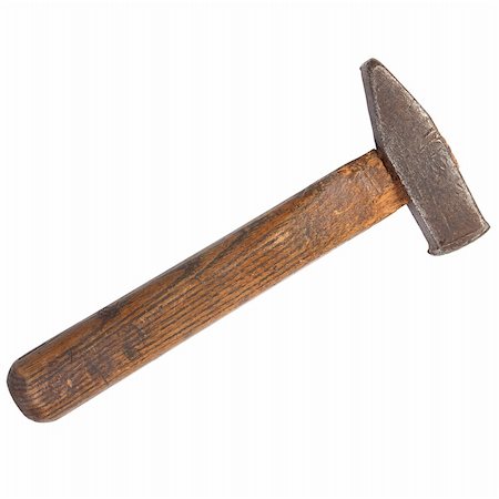 rusted objects images - old hammer isolated over white Stock Photo - Budget Royalty-Free & Subscription, Code: 400-05177183