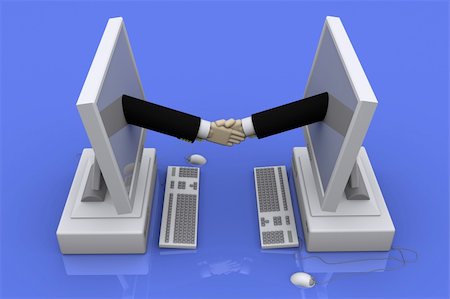 3D graphics on the theme of cooperation, business and success in business . Photographie de stock - Aubaine LD & Abonnement, Code: 400-05177272