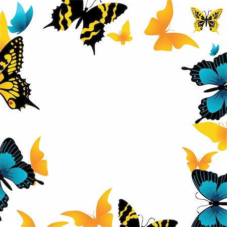 simsearch:633-02417540,k - The butterfly on a white background. Vector illustration Foto de stock - Super Valor sin royalties y Suscripción, Código: 400-05177316
