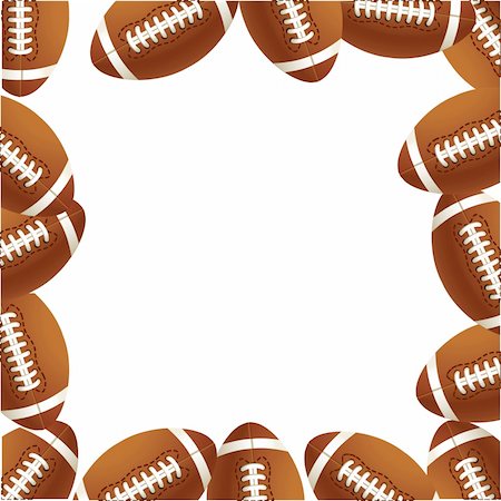 Rugby footballs of balls on a white background. vector Stock Photo - Budget Royalty-Free & Subscription, Code: 400-05177318
