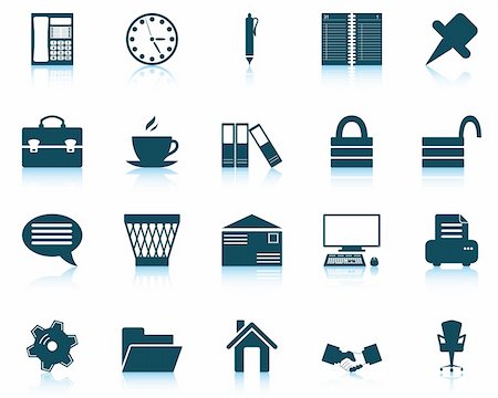 simsearch:400-04650271,k - Business and office set of different vector web icons Stock Photo - Budget Royalty-Free & Subscription, Code: 400-05177373