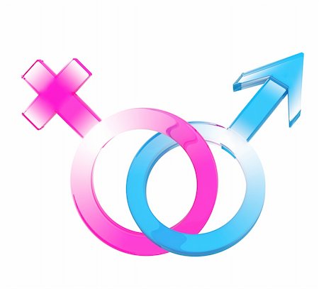 simsearch:400-04070018,k - Two 3d symbols - male and female. Objects over white Stockbilder - Microstock & Abonnement, Bildnummer: 400-05177706