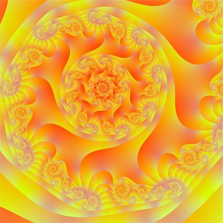 psychedelic trippy design - Computer generated abstract image with a spiral design in yellow and orange. Stock Photo - Budget Royalty-Free & Subscription, Code: 400-05178172