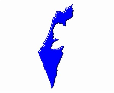 Israel 3d map with national color isolated in white Stock Photo - Budget Royalty-Free & Subscription, Code: 400-05178457