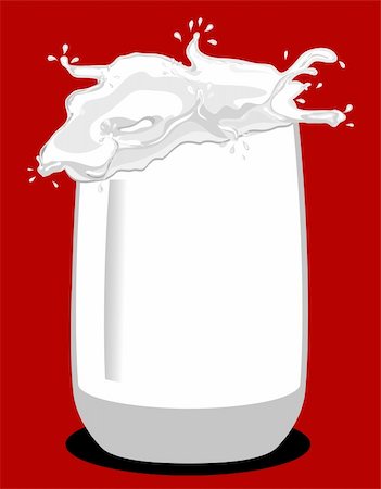 simsearch:400-04817988,k - illustration of a glas of milk Stockbilder - Microstock & Abonnement, Bildnummer: 400-05178712