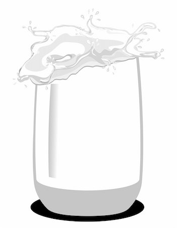 simsearch:400-04817988,k - illustration of a glas of milk Stockbilder - Microstock & Abonnement, Bildnummer: 400-05178713