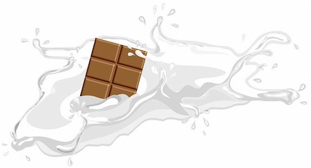 simsearch:400-05178723,k - illustration of milk with chocolate Foto de stock - Super Valor sin royalties y Suscripción, Código: 400-05178720