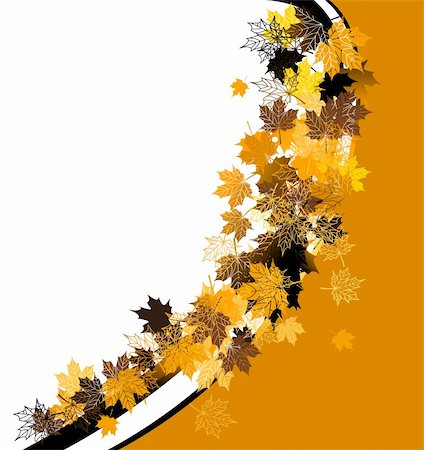 Autumn frame: maple leaf. Place for your text here. Photographie de stock - Aubaine LD & Abonnement, Code: 400-05178796