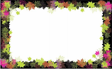 Autumn frame: maple leaf. Place for your text here. Photographie de stock - Aubaine LD & Abonnement, Code: 400-05178800