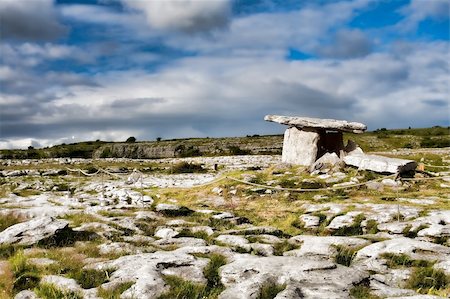 Landscape of the Poulnabrone megalithic tomb in Ireland Stock Photo - Budget Royalty-Free & Subscription, Code: 400-05178905