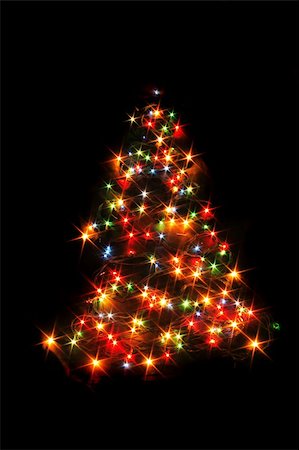 nice xmas tree from the color lights Stock Photo - Budget Royalty-Free & Subscription, Code: 400-05179048