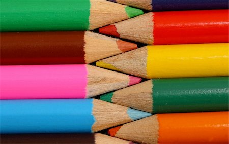 sergey02 (artist) - Close-up of color pencils. Crayons. Stockbilder - Microstock & Abonnement, Bildnummer: 400-05179150