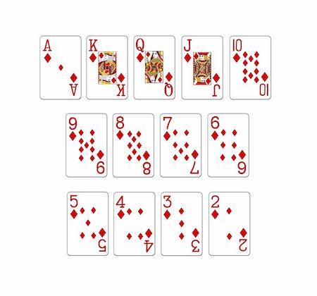 illustration of a set of poker cards Stockbilder - Microstock & Abonnement, Bildnummer: 400-05179374