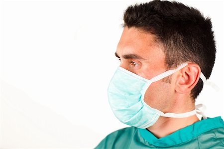 Young surgeon profile with a mask Stock Photo - Budget Royalty-Free & Subscription, Code: 400-05179421