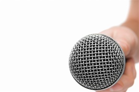 simsearch:400-06858495,k - Microphone isolated on white Stock Photo - Budget Royalty-Free & Subscription, Code: 400-05179481