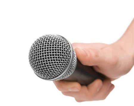 Microphone isolated on white Foto de stock - Super Valor sin royalties y Suscripción, Código: 400-05179482