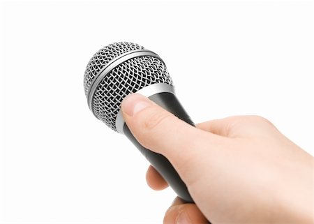 simsearch:400-06858495,k - Microphone isolated on white Stock Photo - Budget Royalty-Free & Subscription, Code: 400-05179483