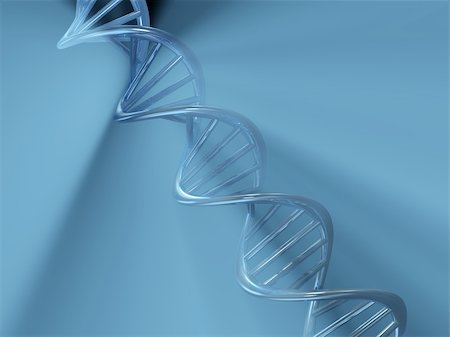 Conceptual chemistry scene - DNA structure - 3d render Stock Photo - Budget Royalty-Free & Subscription, Code: 400-05179883