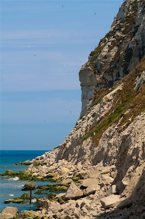 famous cliffs in france - Cliffs on the North  sea. The coastline of France Stock Photo - Budget Royalty-Free & Subscription, Code: 400-05170091