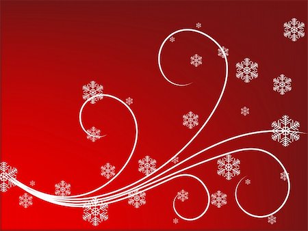 simsearch:400-05380726,k - Abstract winter background with snowflakes in red, vector illustration Stock Photo - Budget Royalty-Free & Subscription, Code: 400-05170440