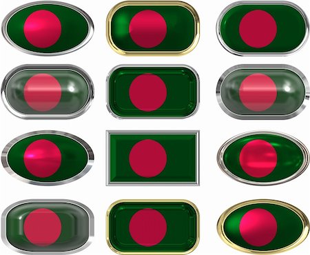 simsearch:841-02947142,k - twelve buttons of the  Flag of Bangladesh Stock Photo - Budget Royalty-Free & Subscription, Code: 400-05170794