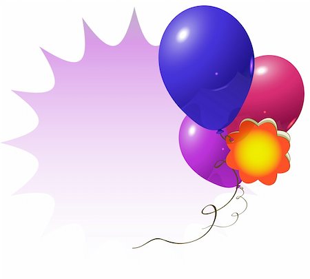 danielboom (artist) - vector illustration for celebration or advertisement with some balloons and flower card Stockbilder - Microstock & Abonnement, Bildnummer: 400-05170831