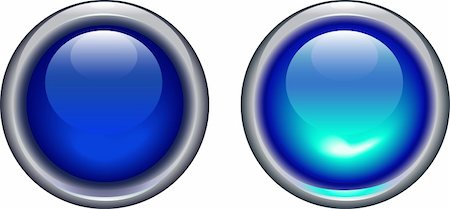 danielboom (artist) - vector illustration of blue led light button on and off Stockbilder - Microstock & Abonnement, Bildnummer: 400-05170833