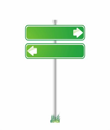 directional arrow boards - Green sign for direction Stock Photo - Budget Royalty-Free & Subscription, Code: 400-05170855