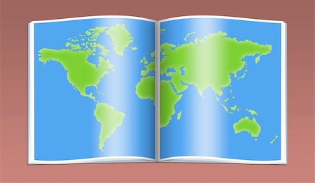 simsearch:400-08157046,k - Illustration of a planet the earth drawing in magazine Stock Photo - Budget Royalty-Free & Subscription, Code: 400-05171453