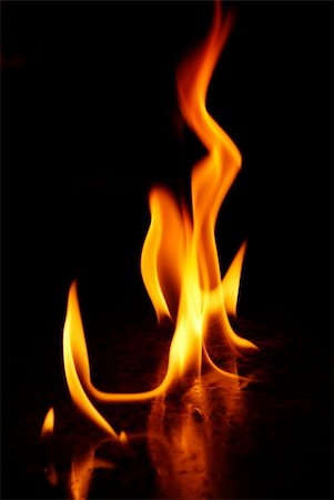 fire flame on black background Stock Photo - Budget Royalty-Free & Subscription, Code: 400-05171535