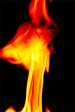 simsearch:400-05692200,k - fire flame on black background Stock Photo - Budget Royalty-Free & Subscription, Code: 400-05171555