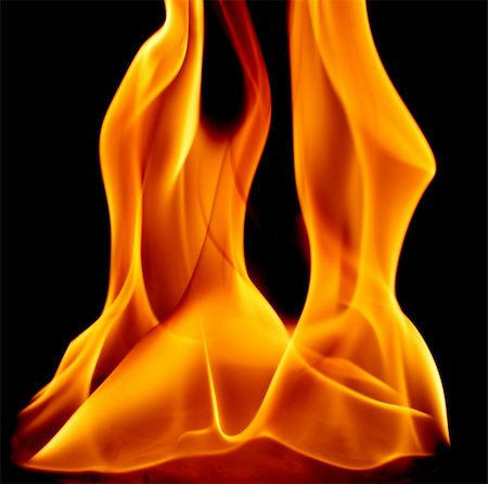 fire romance - Flame of fire. Orange,black  background Stock Photo - Budget Royalty-Free & Subscription, Code: 400-05171561