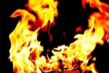 simsearch:400-04418789,k - fire flame on black background Stock Photo - Budget Royalty-Free & Subscription, Code: 400-05171563