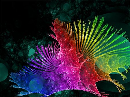 Abstract elegance background. Rainbow palette. Raster fractal graphics. Stock Photo - Budget Royalty-Free & Subscription, Code: 400-05171637