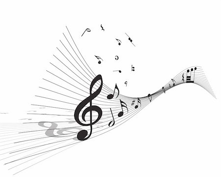 simsearch:400-04794837,k - Vector musical notes staff background for design use Stock Photo - Budget Royalty-Free & Subscription, Code: 400-05172152