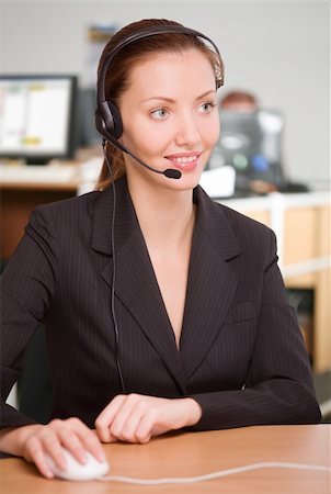 simsearch:400-05098432,k - girl - telephone operator Photographie de stock - Aubaine LD & Abonnement, Code: 400-05172372