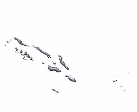 solomon - Solomon Islands 3d silver map isolated in white Foto de stock - Super Valor sin royalties y Suscripción, Código: 400-05172517
