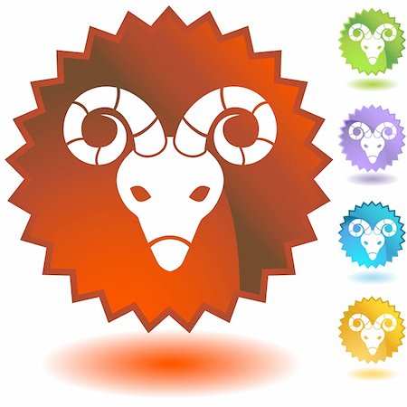 simsearch:400-04643244,k - Set of 3D zodiac label icons - Aries. Stock Photo - Budget Royalty-Free & Subscription, Code: 400-05172645