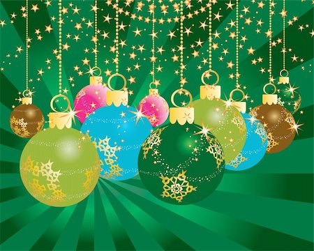 simsearch:400-04460641,k - Beautiful vector Christmas (New Year) background for design use Foto de stock - Super Valor sin royalties y Suscripción, Código: 400-05173694