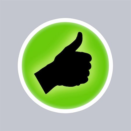 first finger up icon - Illustration the sign , hand shows all good Stock Photo - Budget Royalty-Free & Subscription, Code: 400-05173948