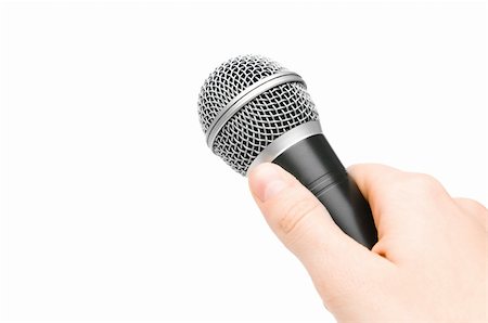 simsearch:400-06858495,k - Microphone isolated on white Stock Photo - Budget Royalty-Free & Subscription, Code: 400-05184283