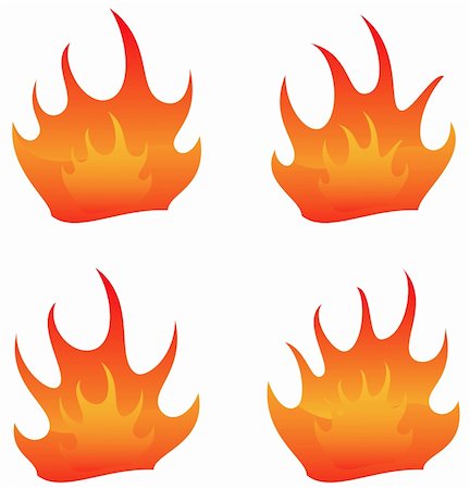 Flame. All fire on different layers. Vector art in EPS format. Stockbilder - Microstock & Abonnement, Bildnummer: 400-05184384