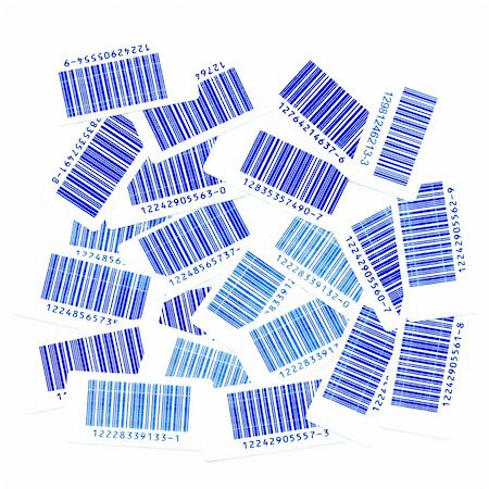Many bar codes over a white background Stock Photo - Budget Royalty-Free & Subscription, Code: 400-05184591