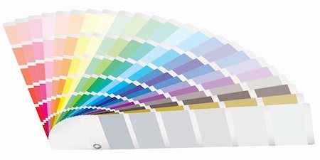 Rainbow of color swatch tabs laying on a surface Photographie de stock - Aubaine LD & Abonnement, Code: 400-05184634