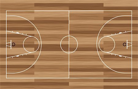 simsearch:400-08318640,k - basketball court outline with wooden floor of gymnasium Foto de stock - Super Valor sin royalties y Suscripción, Código: 400-05184642