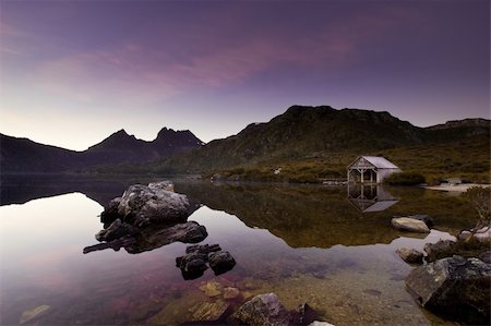 simsearch:400-04493526,k - Peaceful Sunrise over Cradle Mountain, Tasmania Stock Photo - Budget Royalty-Free & Subscription, Code: 400-05185148