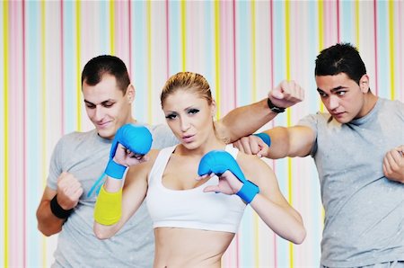 simsearch:400-07554888,k - young adults in group  have fitness training and representing teamwork concept Foto de stock - Super Valor sin royalties y Suscripción, Código: 400-05185271