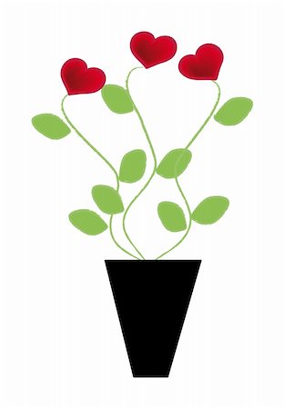 simsearch:400-08752895,k - nice illustration of hearts plant isolated on background Stock Photo - Budget Royalty-Free & Subscription, Code: 400-05185798
