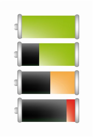 simsearch:400-06429921,k - nice illustration of battery life isolated on background Stockbilder - Microstock & Abonnement, Bildnummer: 400-05185792